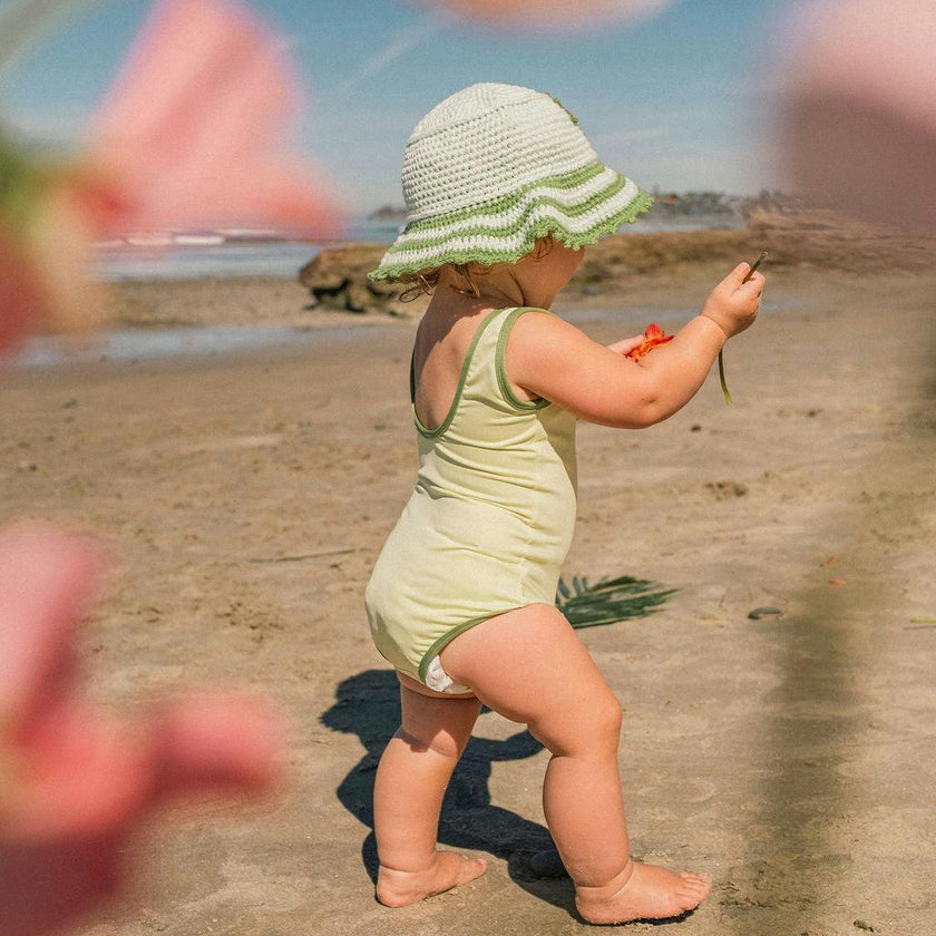 Palm Swimsuit in Pale Green