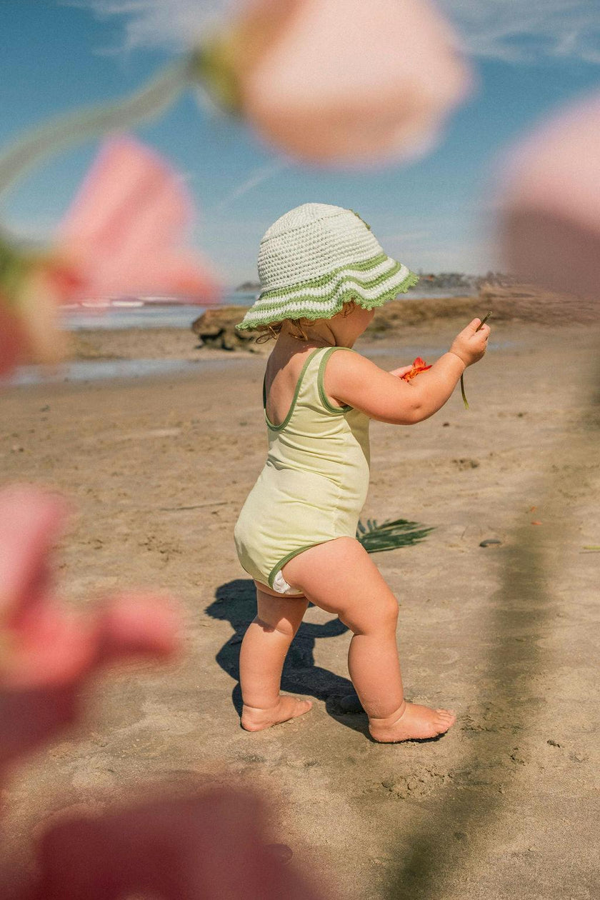 Palm Swimsuit in Pale Green