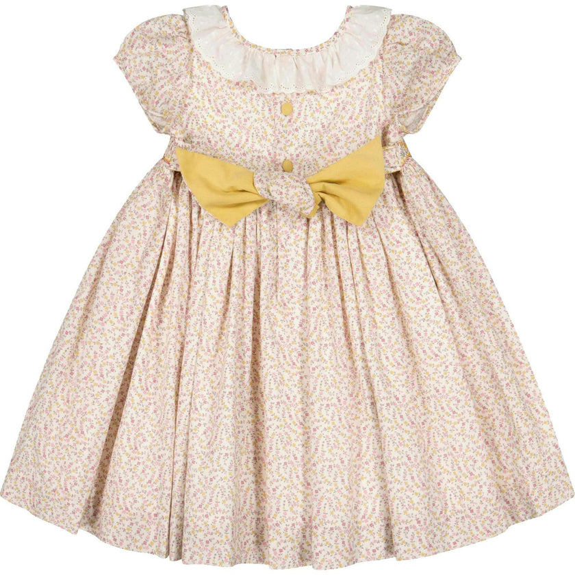 Isadora Short Sleeve Floral Smocked Dress