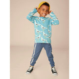 Long Sleeve Printed Pocket Tee, Blue