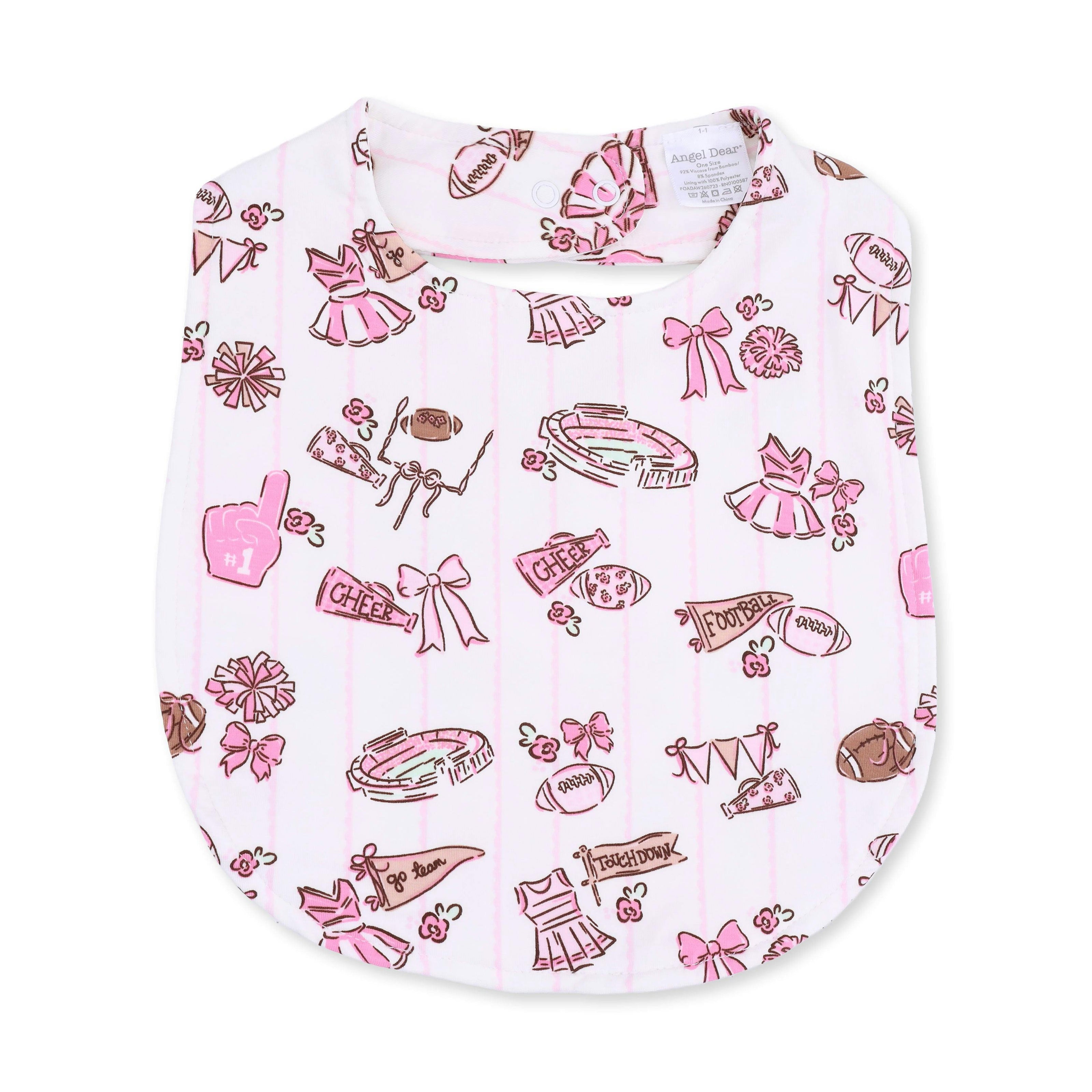 Football Cheer Nursery - Feeding Bib