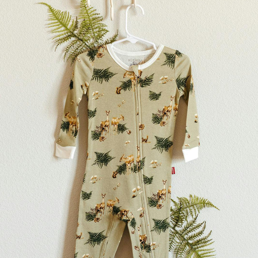 Forest Party Organic Cotton Zipper Pajama