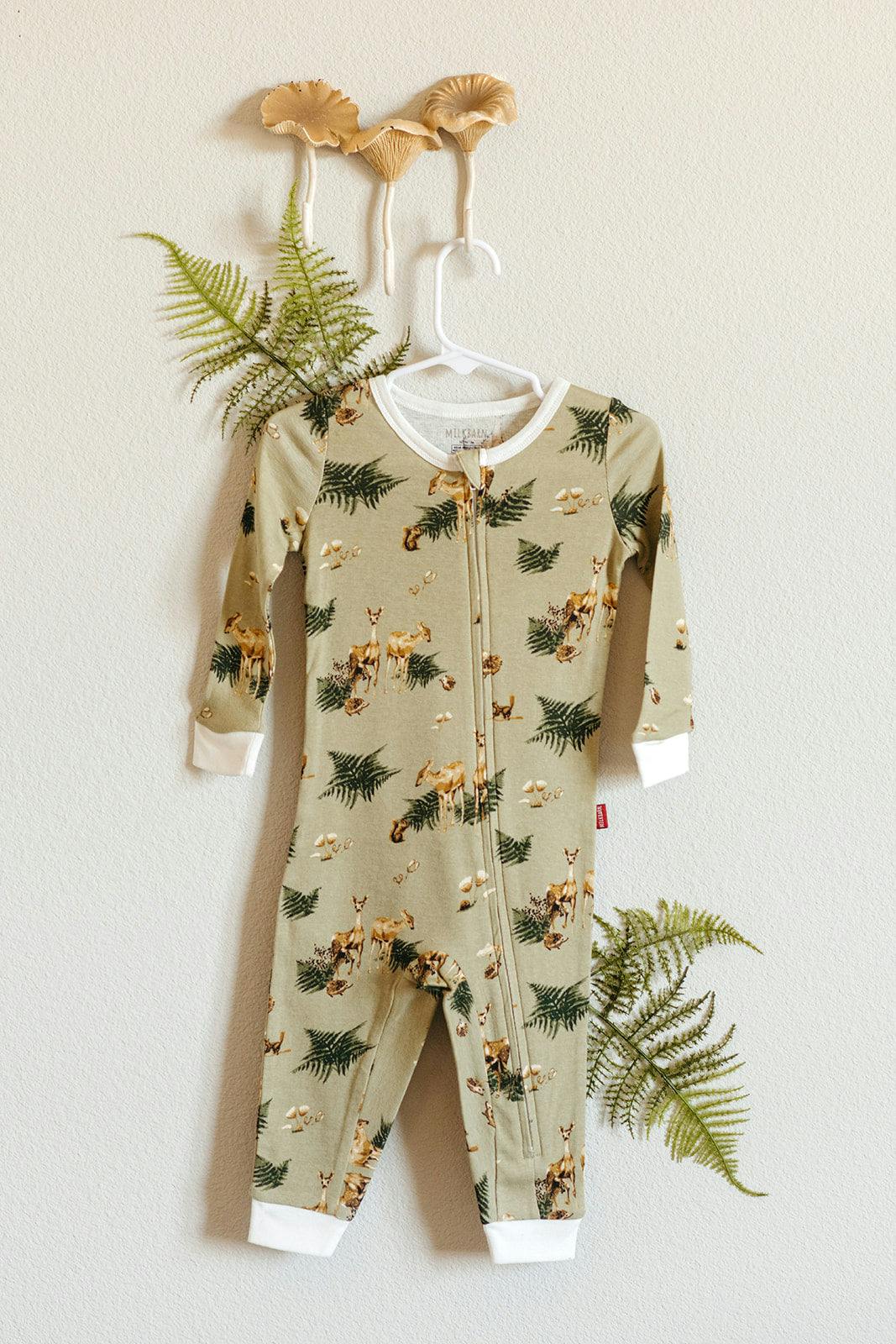 Forest Party Organic Cotton Zipper Pajama
