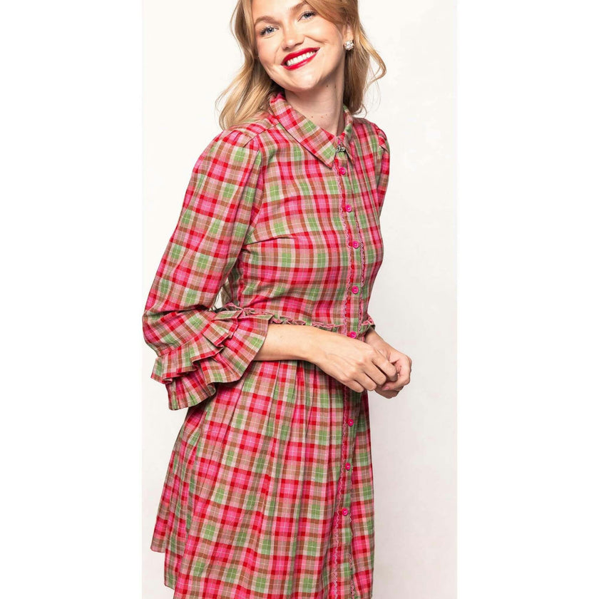 Bowie Dress in Rosewood Tartan