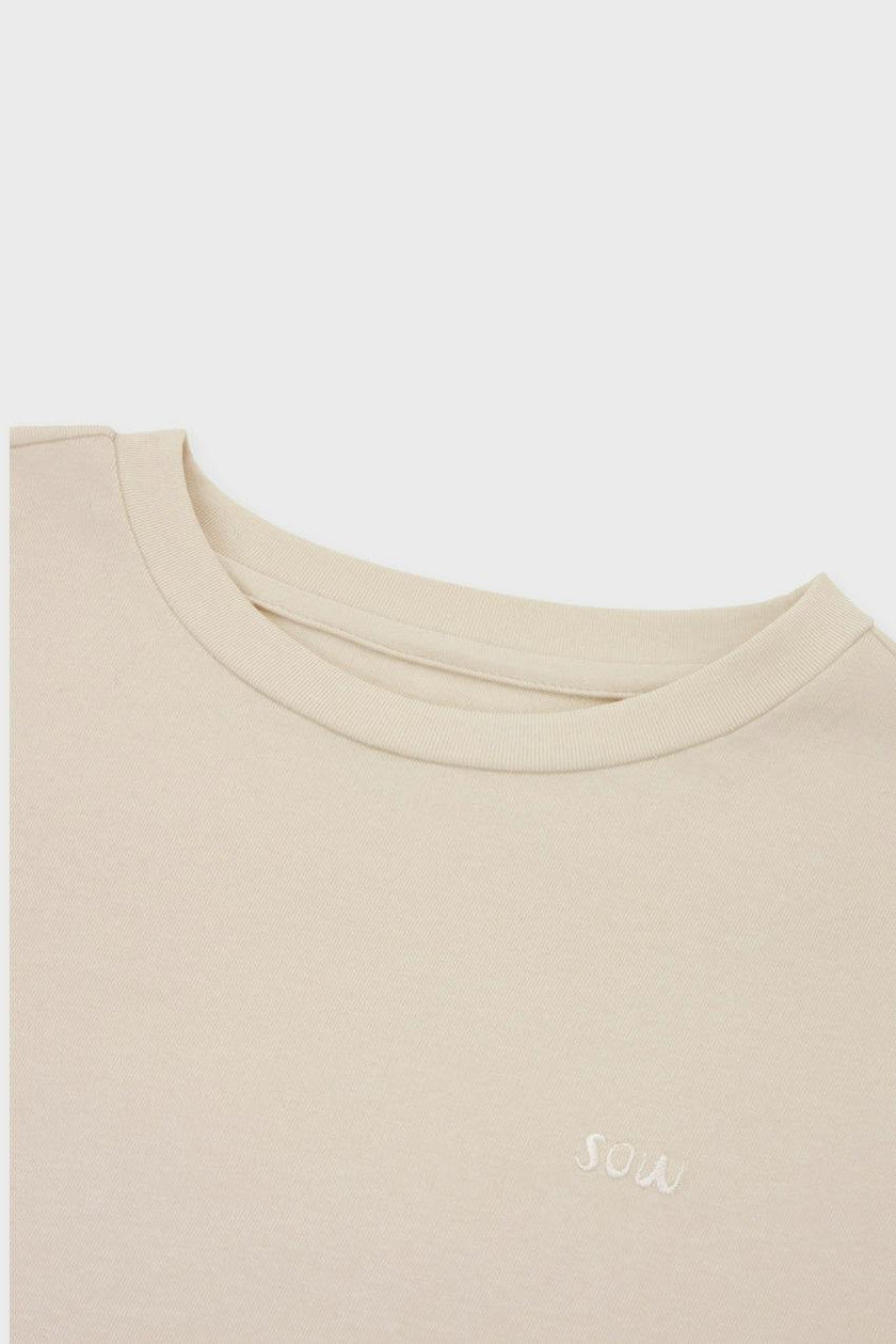 Relaxed Organic Cotton T-Shirt With SOW Embroidery