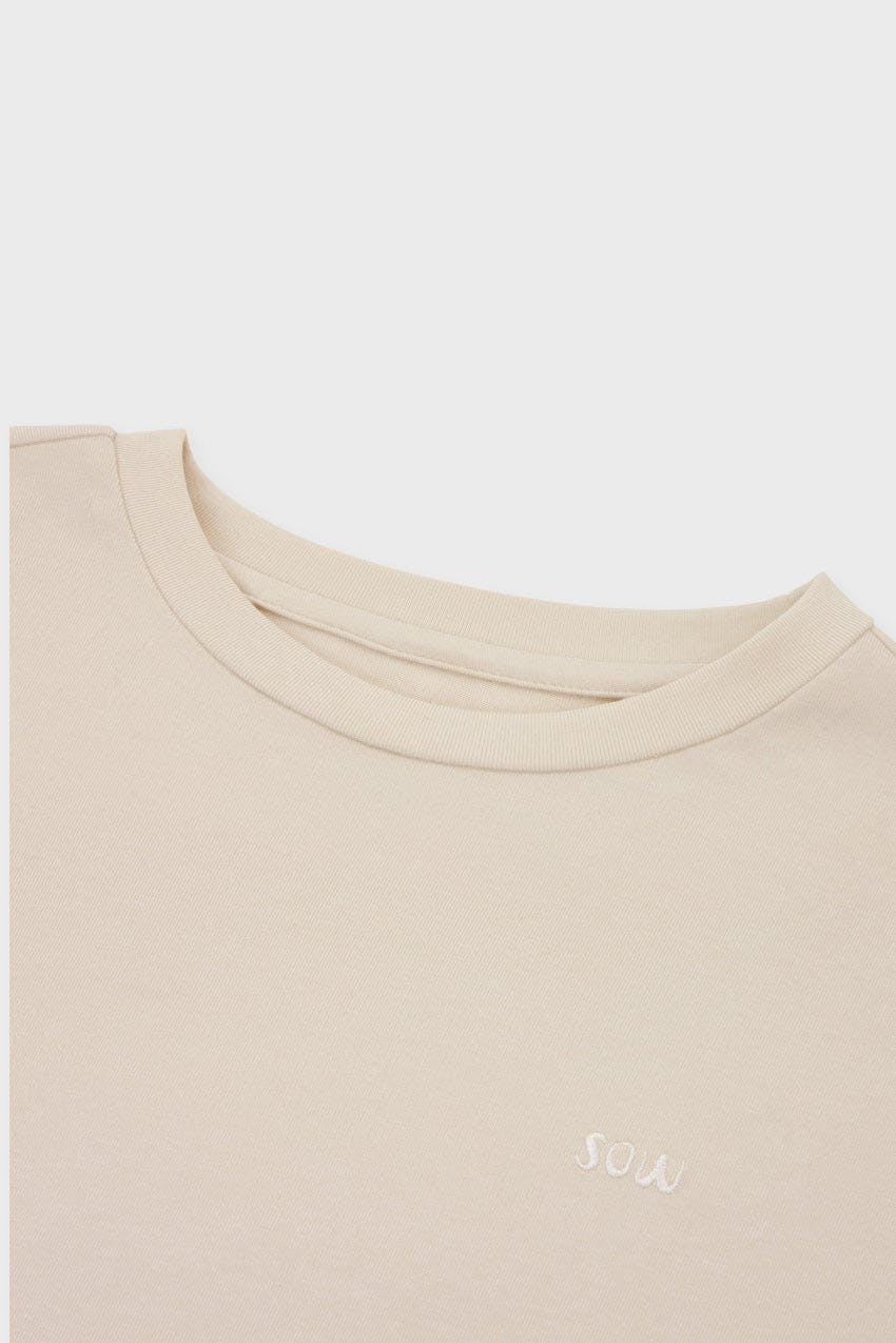Relaxed Organic Cotton T-Shirt With SOW Embroidery