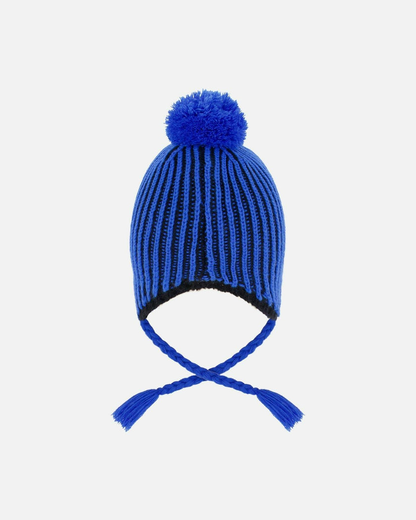 Winter Peruvian Knit Hat with Pompom and Lining