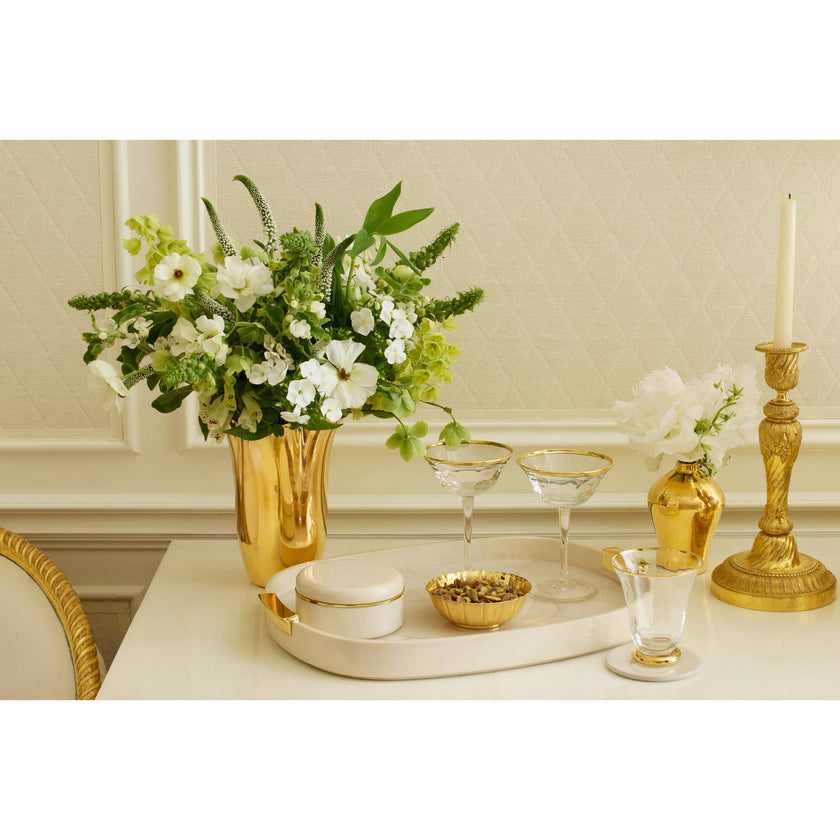 Gilded Clover Tall Vase