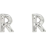 Monogram Studs in Silver