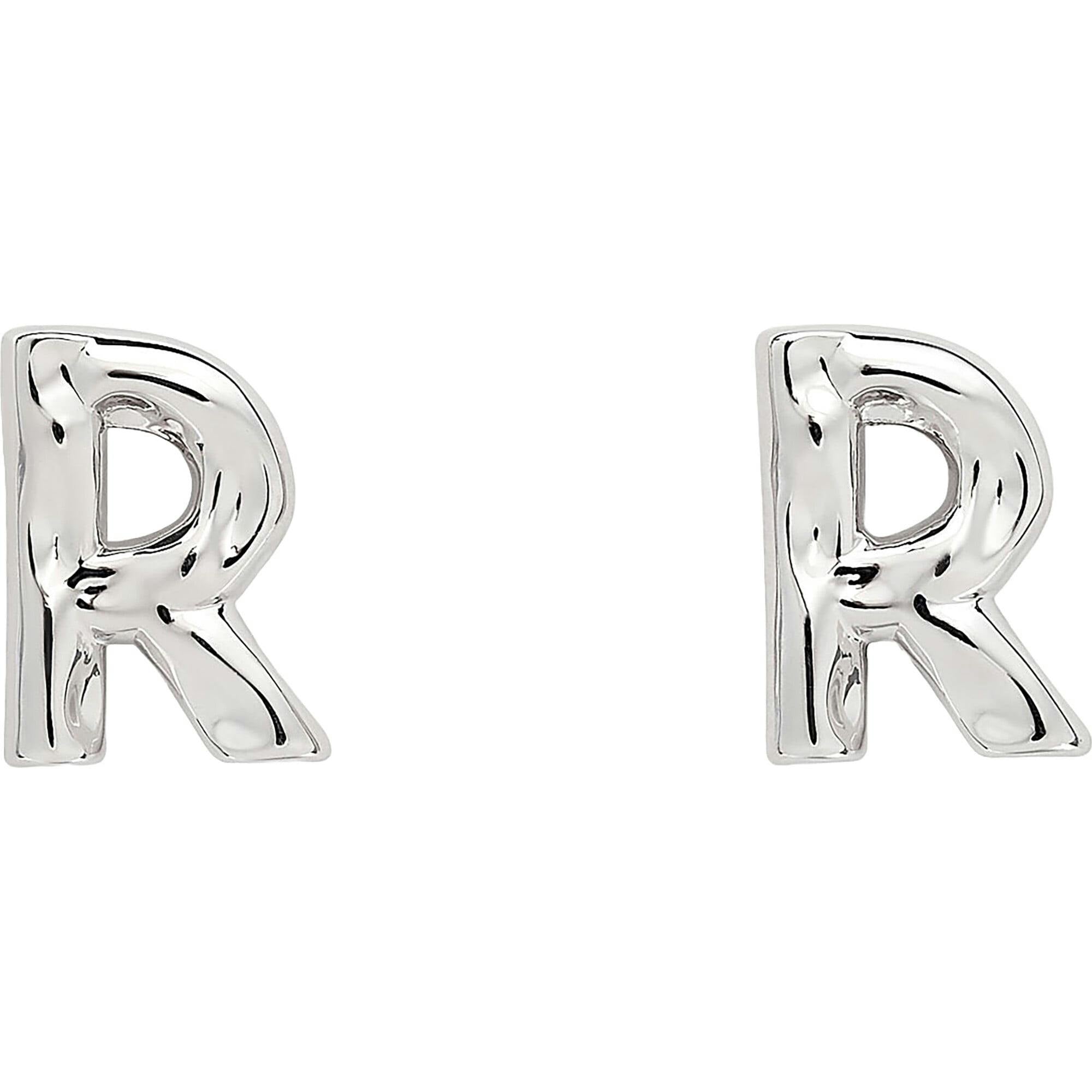 Monogram Studs in Silver