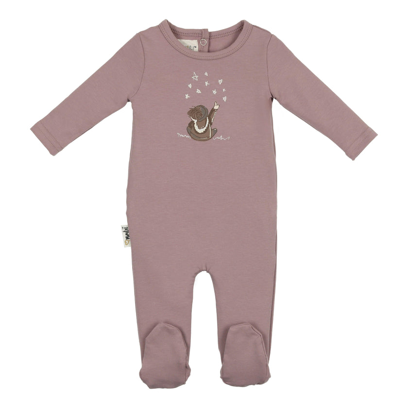 Star Gazer Round Neck Long Sleeve Footie