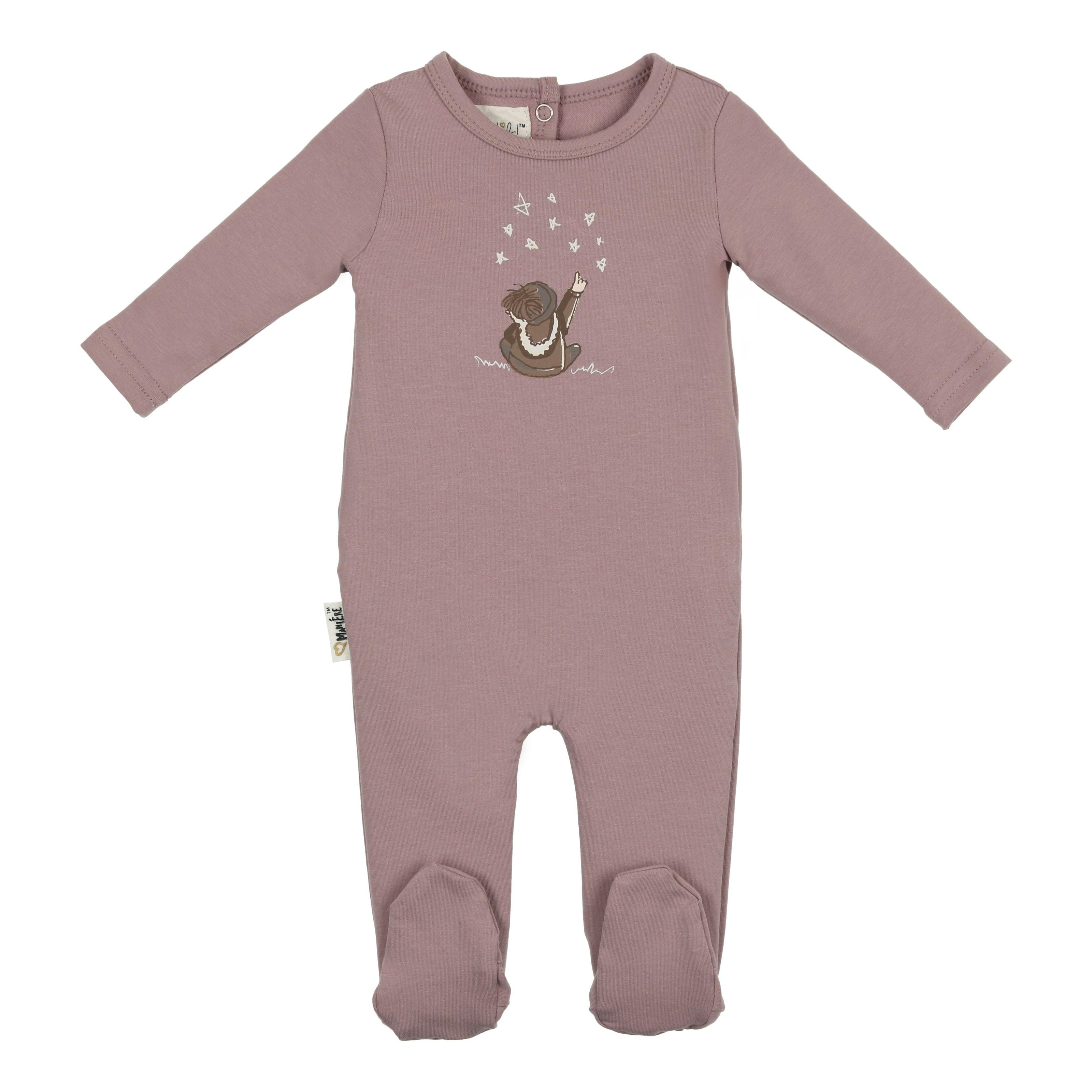 Star Gazer Round Neck Long Sleeve Footie