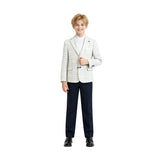 White Henry Checkered Blazer Suit Set