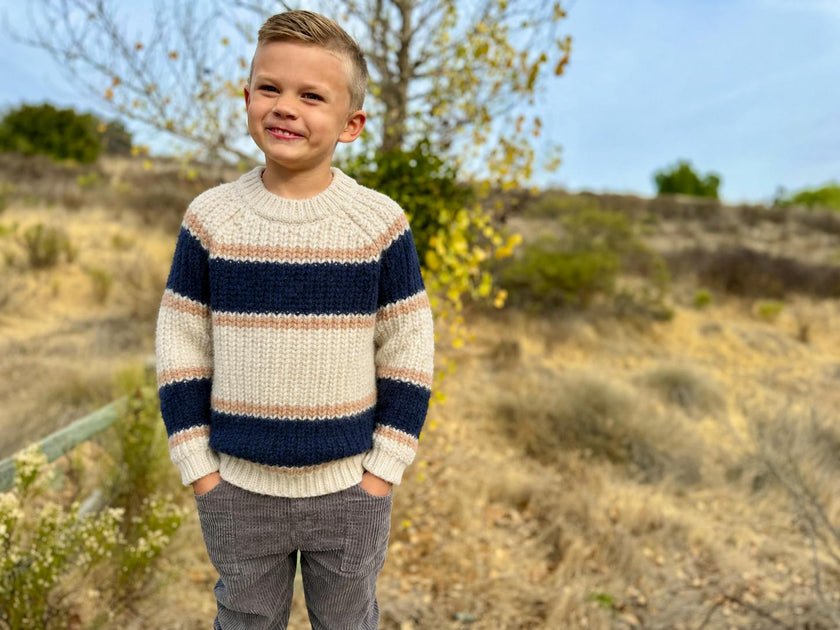 CHUNKY blue/cream sweater