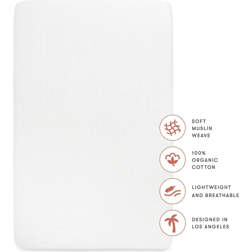 Organic Muslin Cotton Crib Sheet
