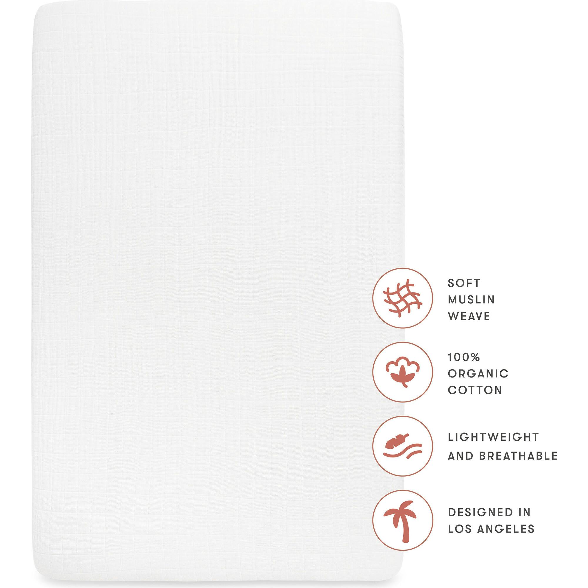 Organic Muslin Cotton Crib Sheet