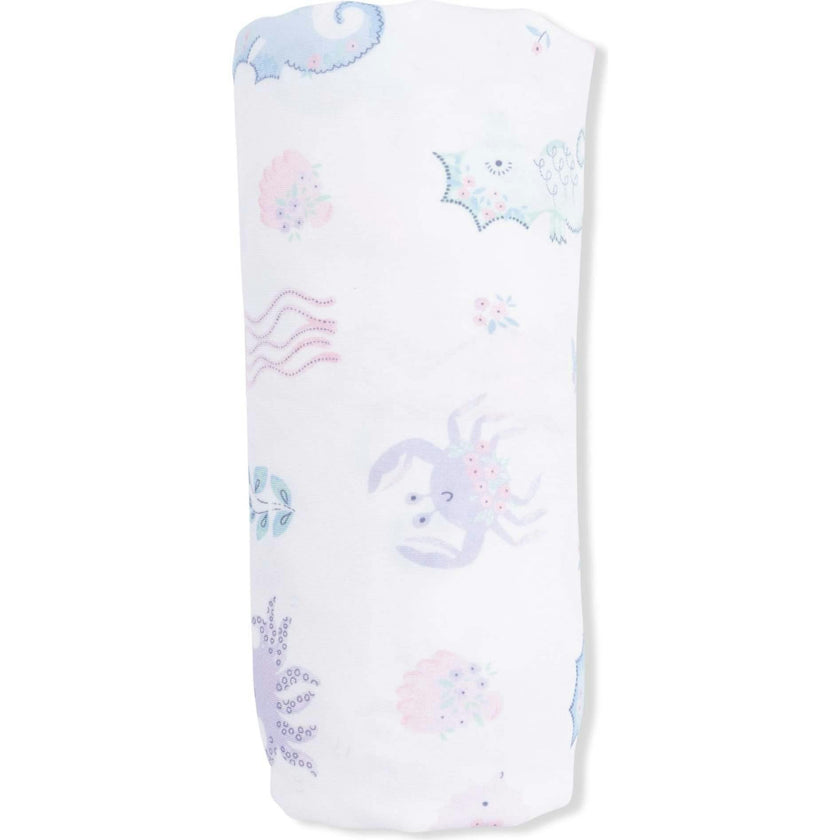 Floral Sea Creatures - Swaddle Blanket