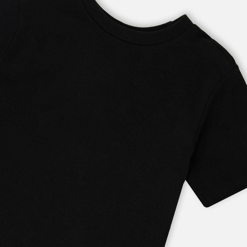 Organic Cotton Jersey T-Shirt Solid Black
