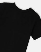 Organic Cotton Jersey T-Shirt Solid Black
