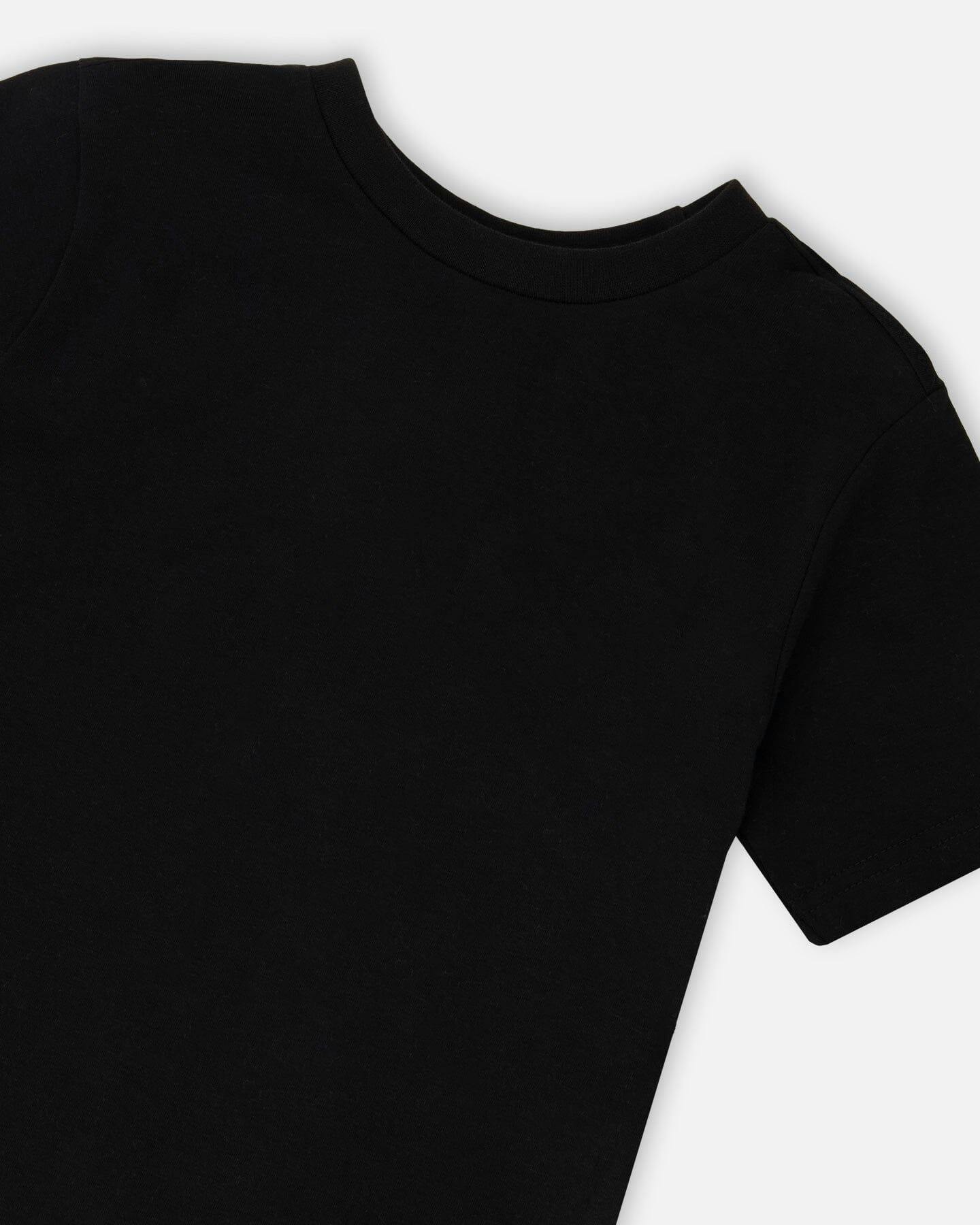Organic Cotton Jersey T-Shirt Solid Black