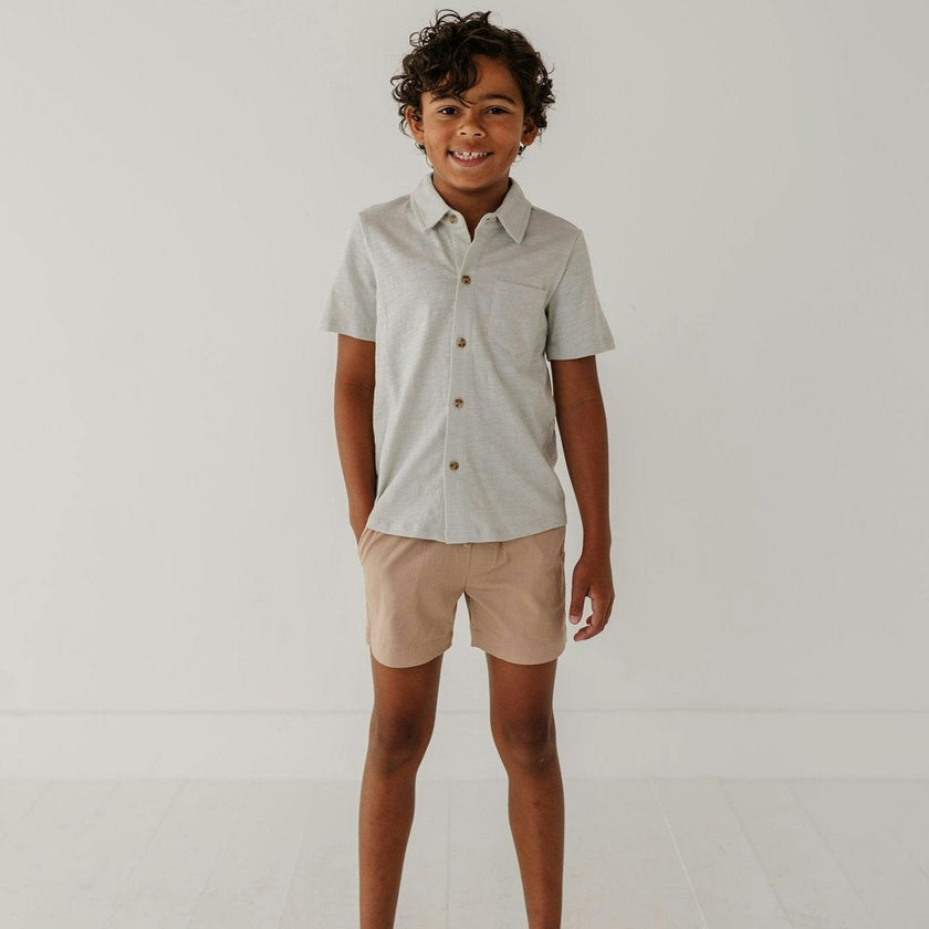 Boy's Collar Button Shirt Desert Sage