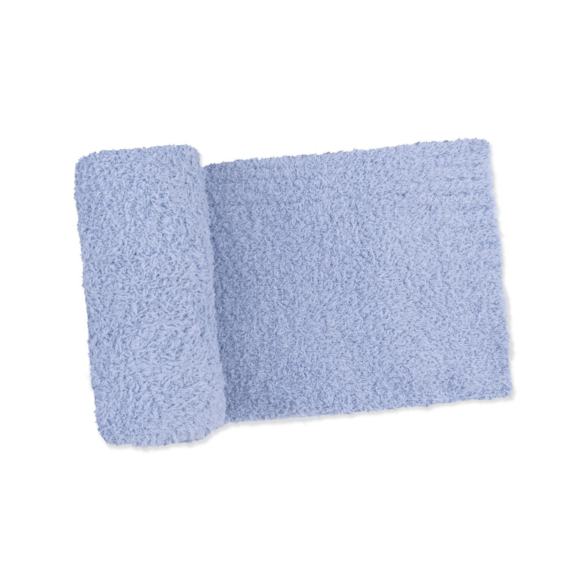 Chenille - Dusty Blue Stroller Blanket