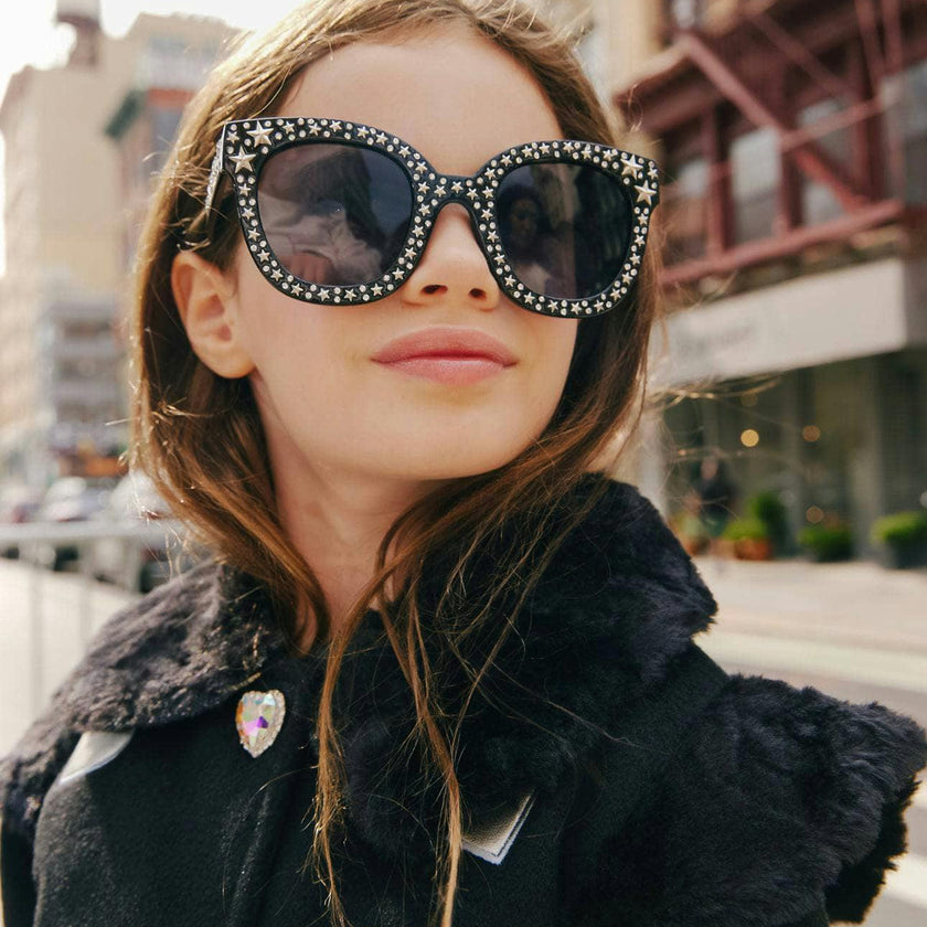 Crystal Star Sunglasses Black