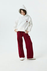 Lea White French Terry Oversized Hoodie - Ace