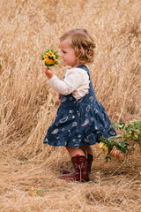 Overall Dress in Midnight Bandana