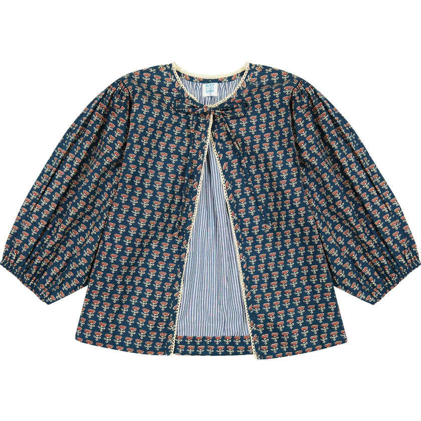 Women's Marisol Boho Floral Print 3-Quarter Sleeve Crop Jacket, Florals