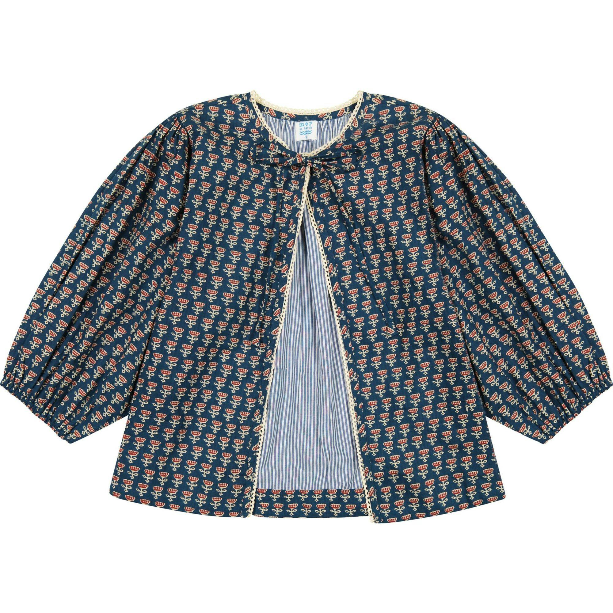 Women's Marisol Boho Floral Print 3-Quarter Sleeve Crop Jacket, Florals