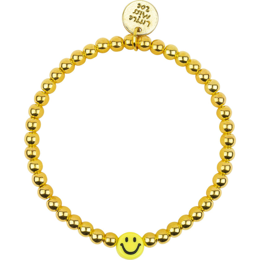 Dainty Bracelet With Smiley Accent Charm