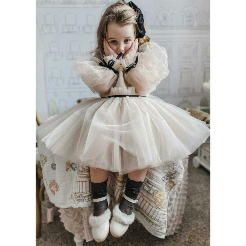 Coco-Caramel Tulle Dress
