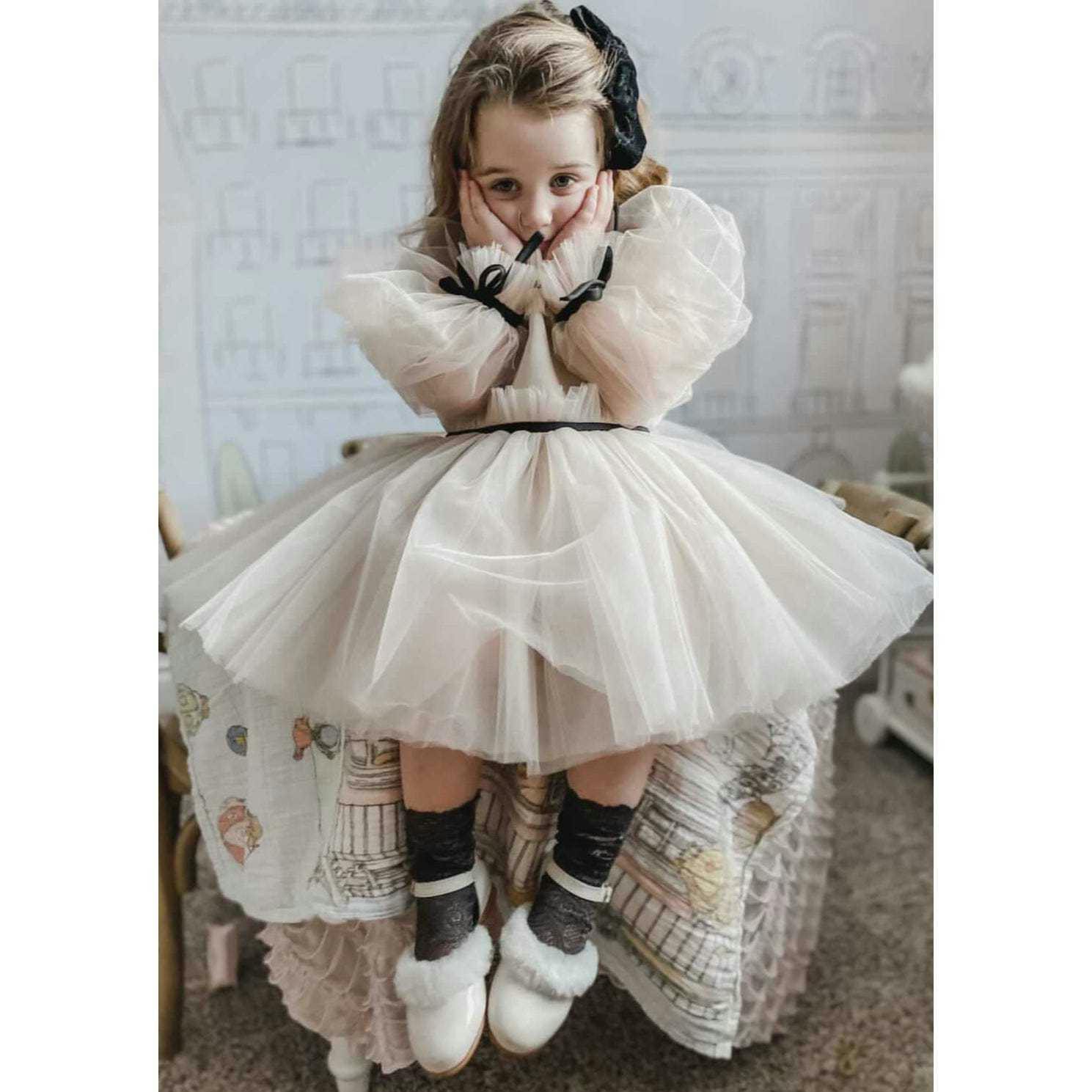 Coco-Caramel Tulle Dress