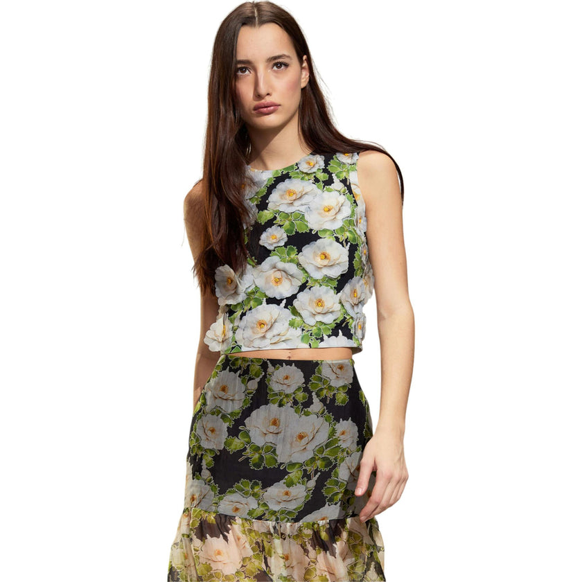 Cornelia Flower Appliques Top