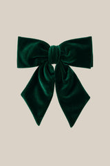 Hair Bows in Emerald Velvet