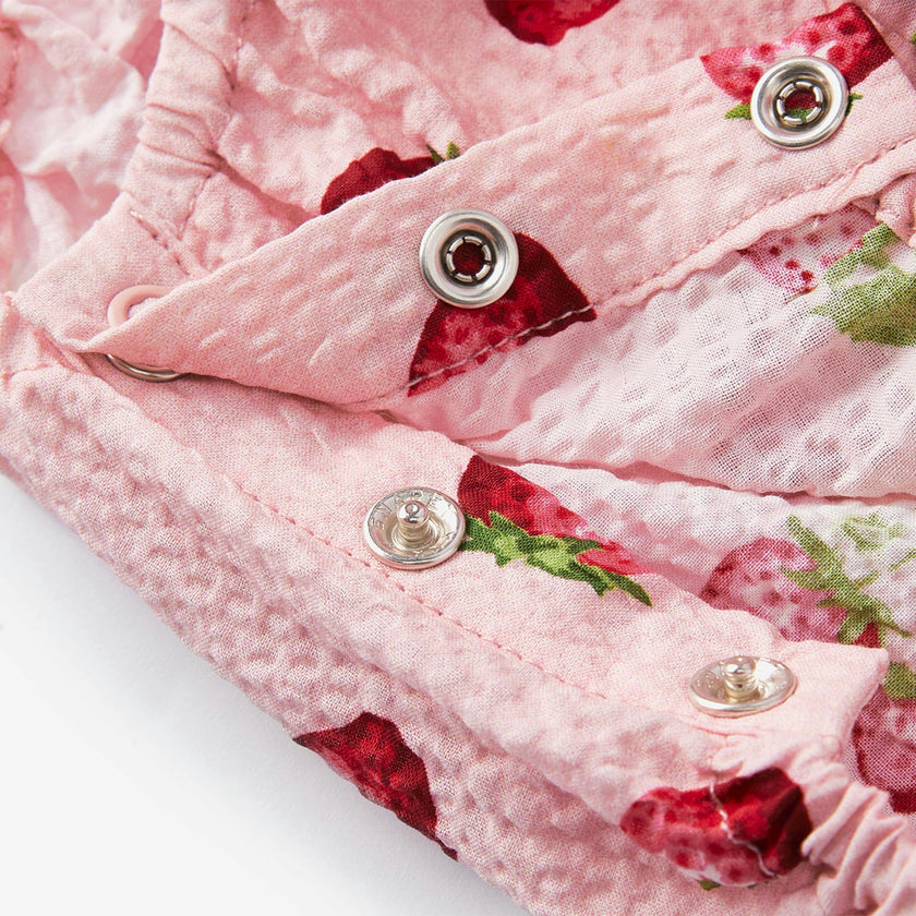 Strawberry Ruffle Collar One Piece Dress