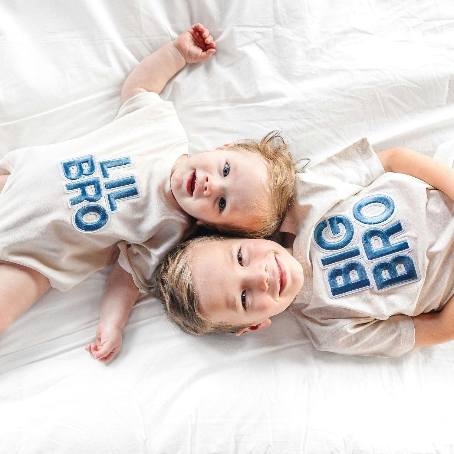 Big Bro Embroidered Patch Short Sleeve T-Shirt - Natural Heather