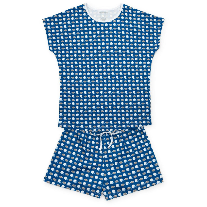 Riley Women's Pajama Short Set - First Down Football