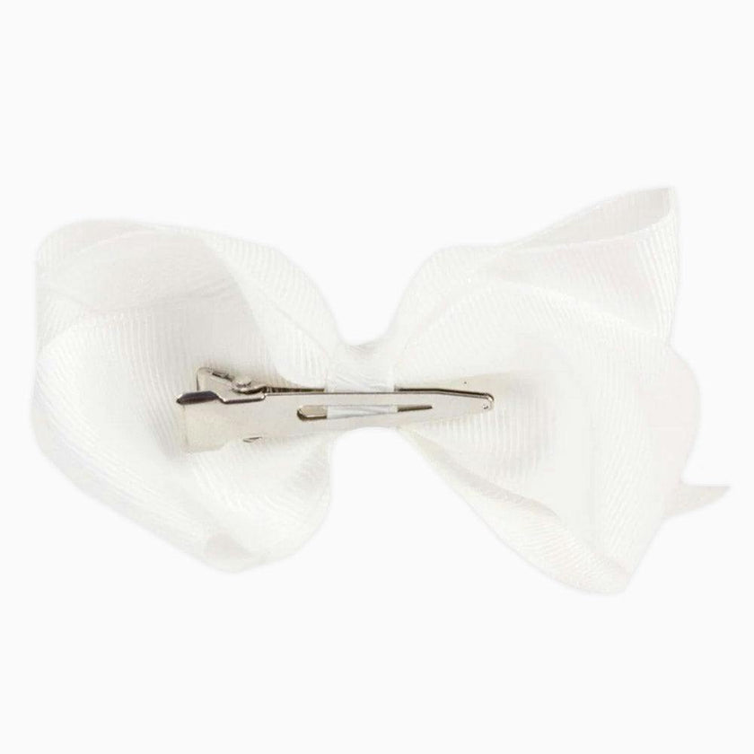 Extra Large Bow Hair Clip in White
