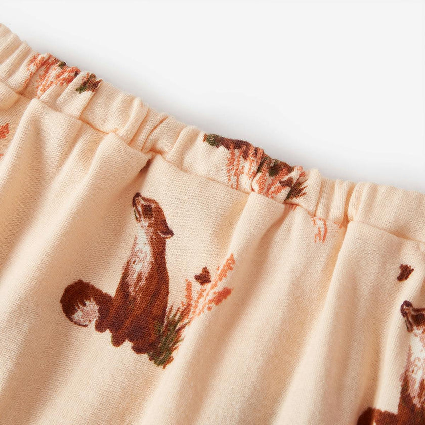 Floral Fox Organic Cotton Ruffle Bloomer