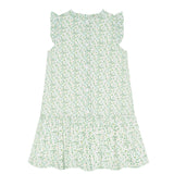 girls sea marsh floral drop waist dress
