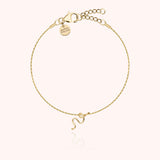 Initial Bracelet, 14k Yellow Gold Filled