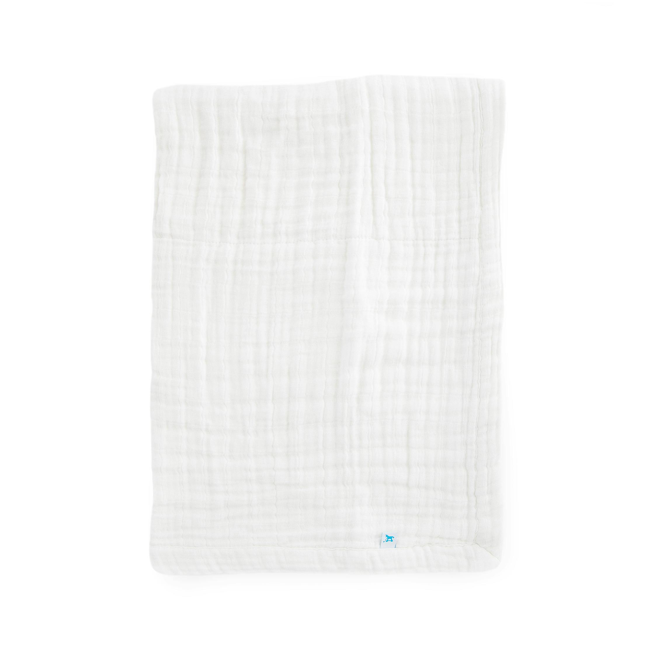 Cotton Muslin Baby Quilt - White