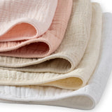 RILEY 5-Pack Crinkle Muslin Burp Cloths