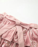 Destiny Velvet Frill Mini Skirt
