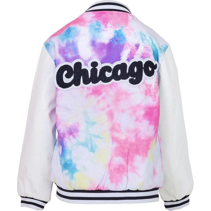 Women's Chicago Tie Dye Varsity Bomber