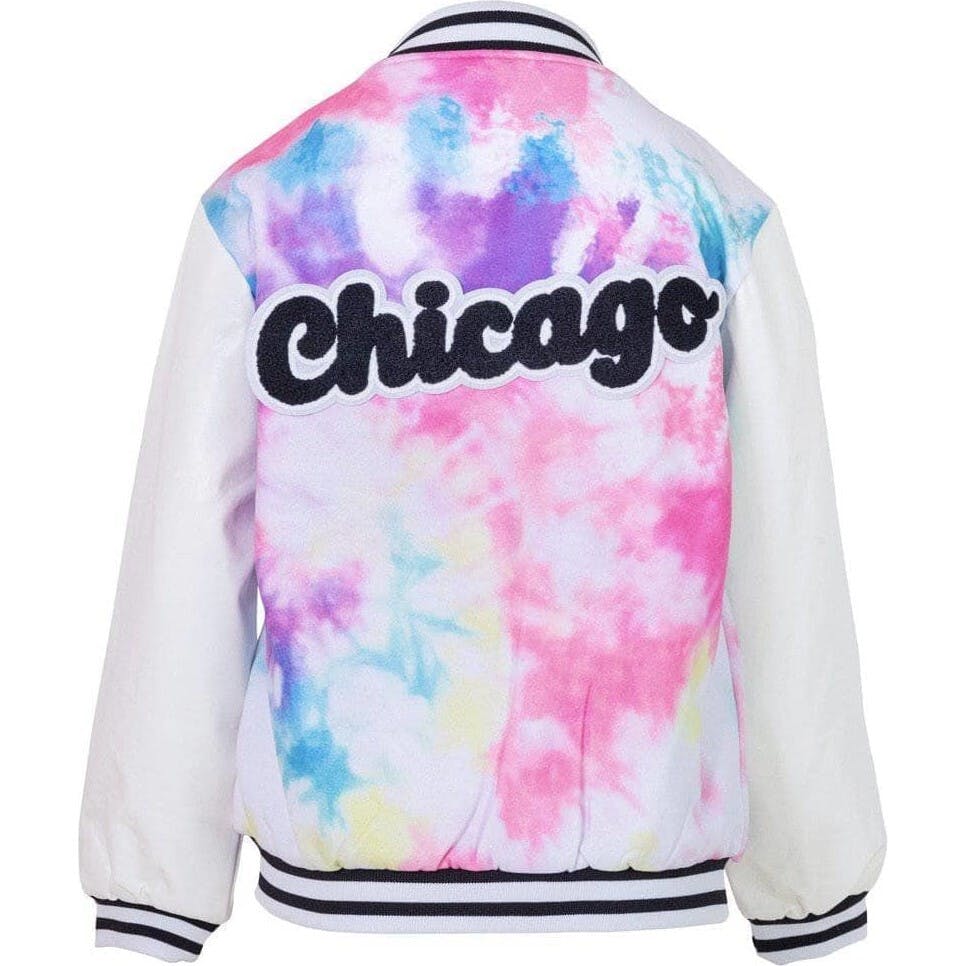 Women's Chicago Tie Dye Varsity Bomber