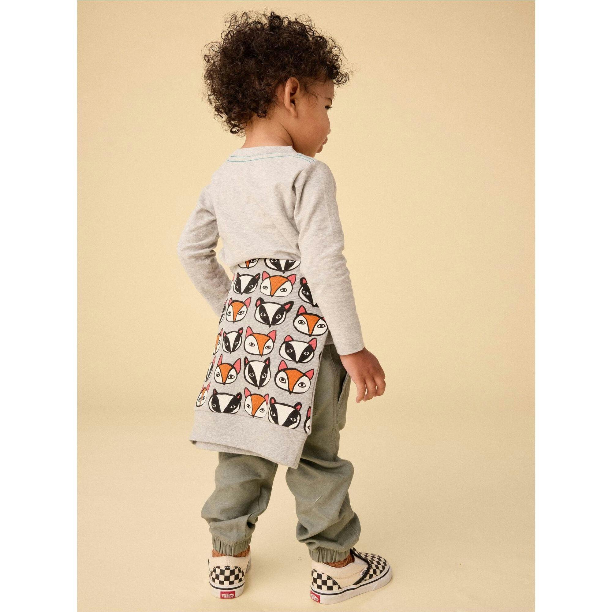 Badger & Baby Popover, Grey