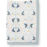 Cotton Muslin Baby Quilt - Peacock